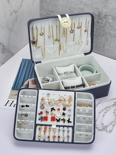 ２点で13o円OFF！【激安SALE】ネックレス収納 ゴールド イヤリング ピアス ネックレス 収納 イヤリング ジュエリー収納ボックス