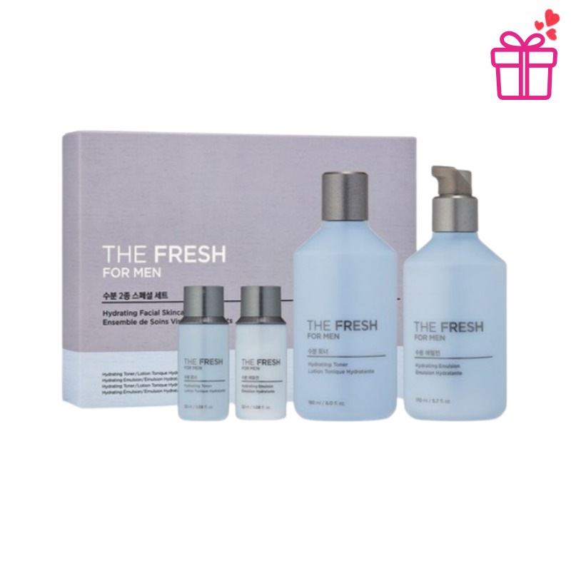 【メンズ基礎スキンケアセット】フレッシュフォーメン化粧水＋乳液しっとり保湿・男性用化粧品・化粧水乳液・保湿ローション・メンズスキンケア・べたつかない・毎日ケア・父の日ギフト, 乾燥肌対策,韓国コスメギ