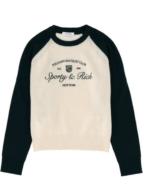 SPORTY & RICH Men Sweater WS07561412WH61 ECRU FOREST MULTICOLOUR
