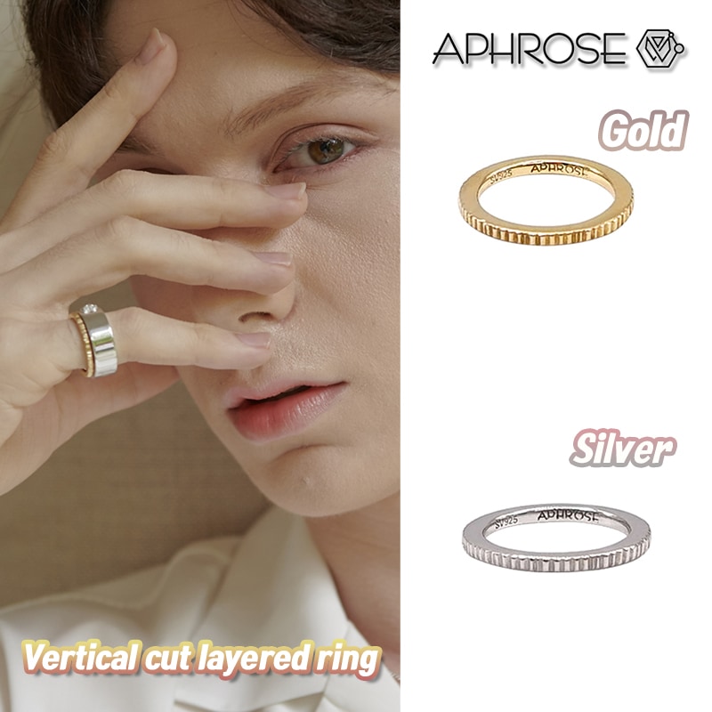 Vertical cut layered ring 韓国ファション 正規品 男女兼用