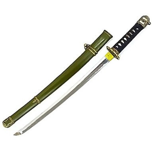 模造刀 軍刀 GN-2 陸軍搭乗員軍刀 黒柄 軍緑木鞘 尾形刀剣 72cm コスプレ リアル 本格的 レプリカ 仮装 刀 剣 ソード 模擬 グッズ 美術品 軍 ミリタリー