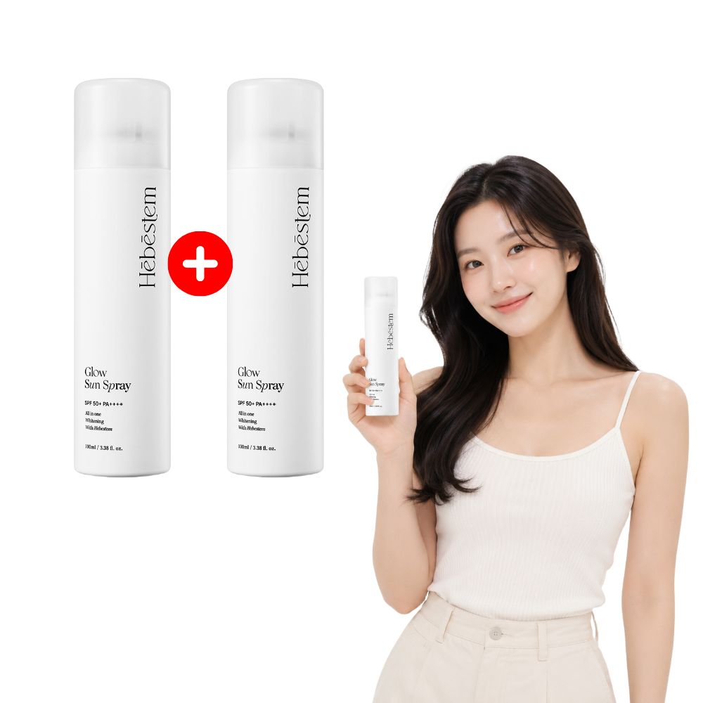 【1+1】グロウサンスプレー 100ml 大容量 韓国日焼け止め SPF50＋ PA++++ 白浮きしない ツヤ肌 さらさら仕上げ メイクの上から 全身・髪OK 紫外線対策 人気 韓国コスメ 正規品