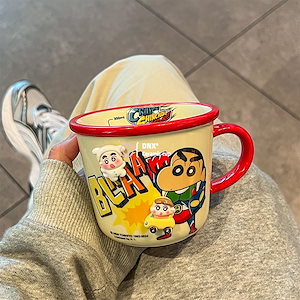 クレヨンしんちゃんマグカップ携帯陶磁器カップ家庭用牛乳カップルかわいいカップコーヒーカップ誕生日プレゼント