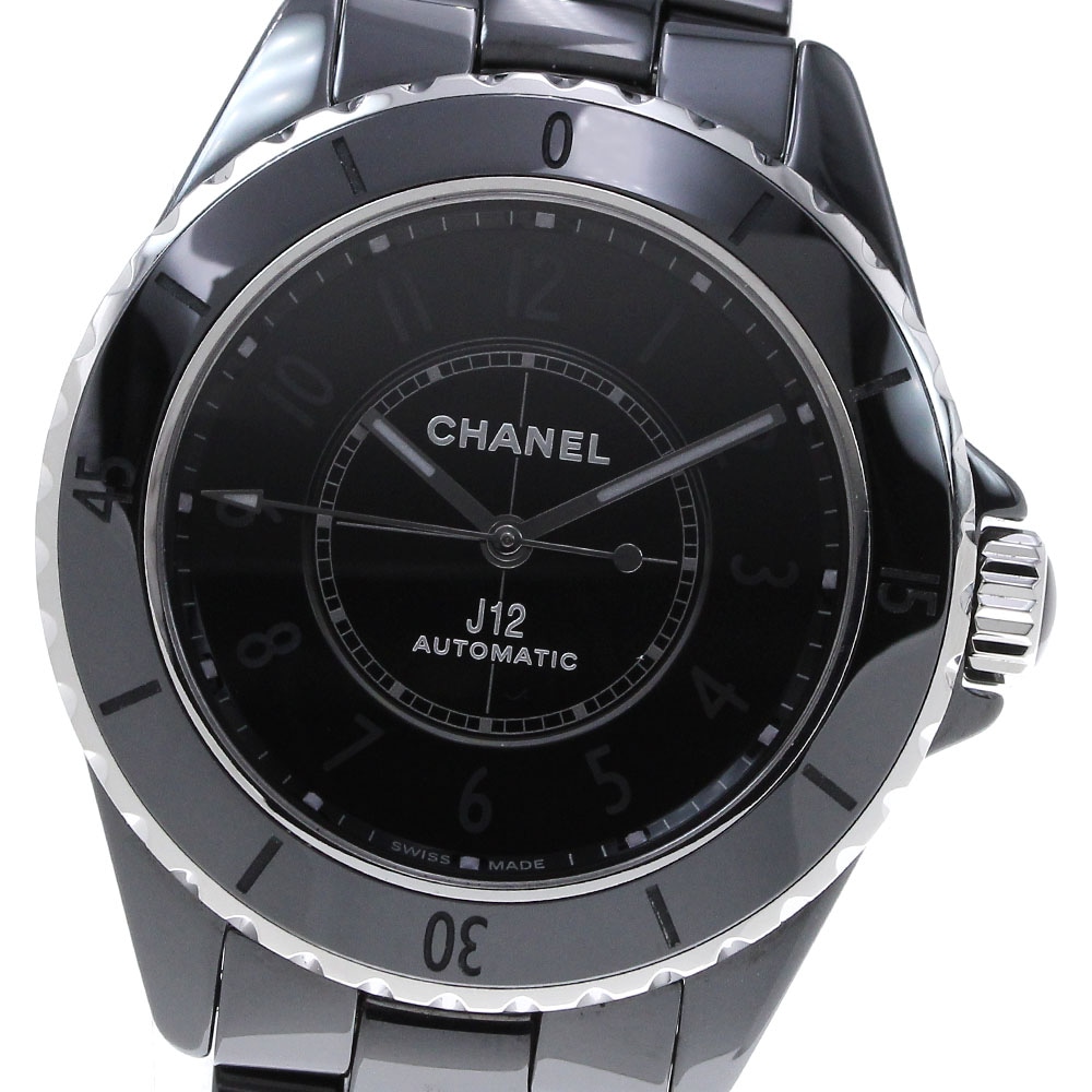 シャネル CHANEL H6185 J12 ファントム 自動巻き メンズ 箱・保証書付き_844792【中古】