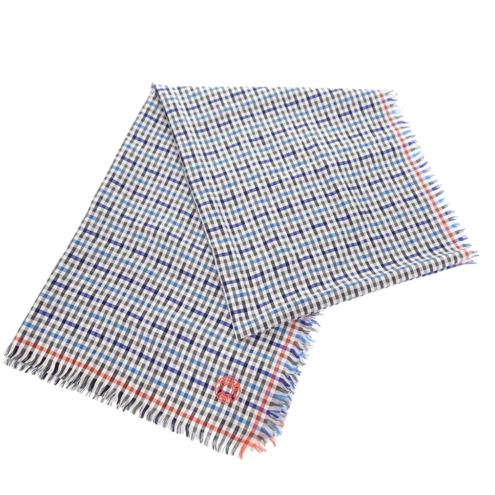未使用品 スカーフ カシミヤ/絹 ブルー 0782【中古】 レディース