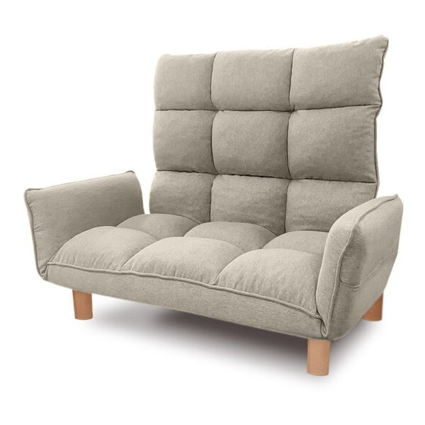 アーバン通商 スーパーハイバック カウチソファ F-1975-ベージュ メーカー直送