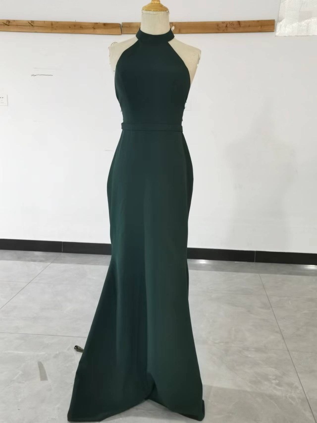 エレガント グリーン カラードレス ソフトマーメイドライン ベアトップ 二次会/拳式