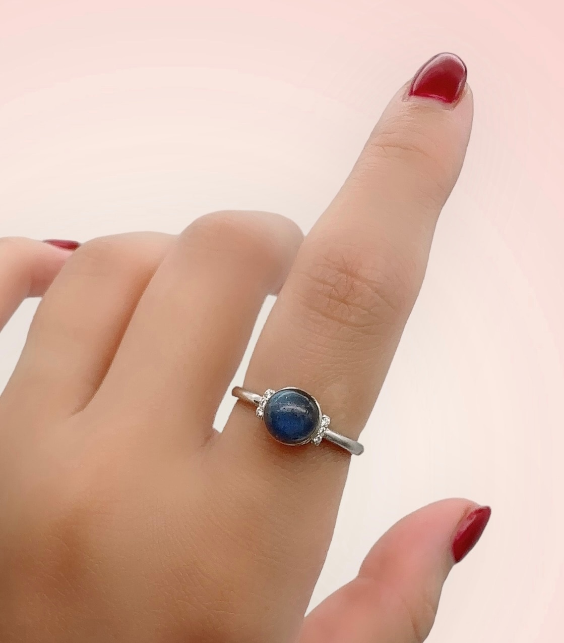 限定1点！ 天然 ラブラドライト ダイヤモンド リング 指輪 大粒 上品 WG 華奢 ジュエリー ペンダント 誕生日 バレンタイン 宝石 貴金属 ジュエリー 冠婚葬祭 セミフォーマル デート 旅行 結