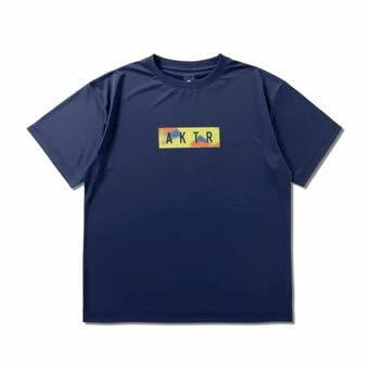 [AKTR] [アクター] ウェア Tシャツ SCRIBBLE BOX LOGO SPORTS TEE NAVY バスケットボール ストリート 124-018005 (S)