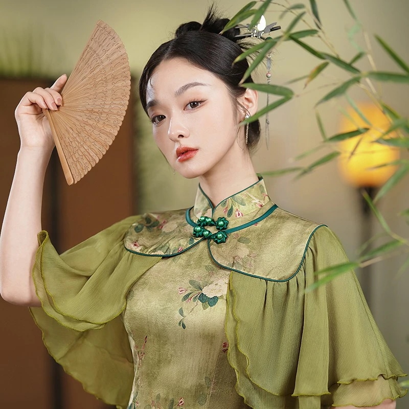 2024春夏改良チャイナドレススリムデイリー新風2点セット