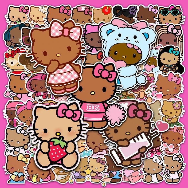 キティ制服シリーズステッカー憧れの会社とキティがドッキング2001年激