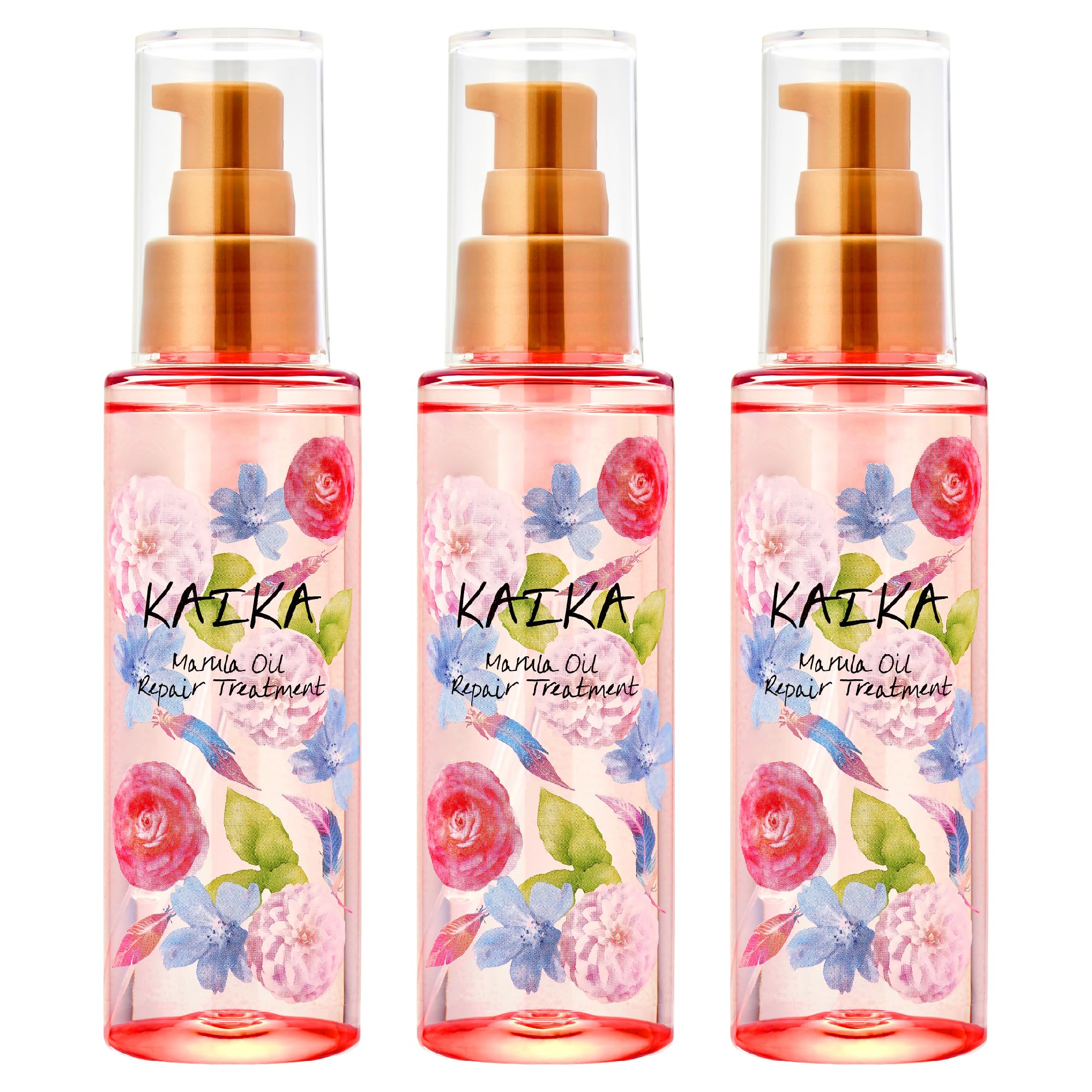 KAIKA カイカ Mリペアトリートメント 【 100mL × 3本 セット 】 ヘアオイル 無添加 ダメージヘア 洗い流さない スタイリング マルラオイル ローズの香り