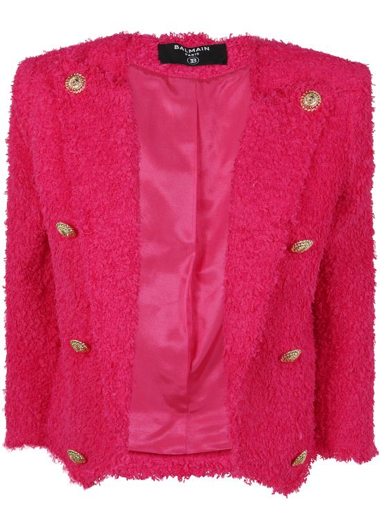 BALMAIN Women Jackets EF0SC226XC67 4BN FUXIA