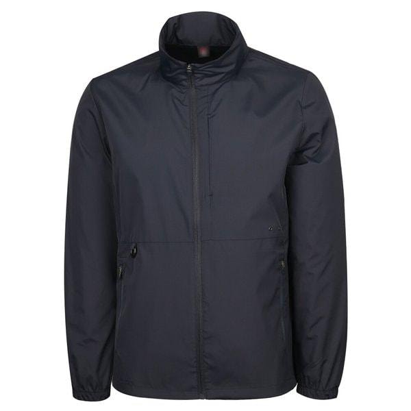 メンズベーシックフード取り外し可能ジップアップウィンドブレーカーDD-JUA-BF351-ネイビー