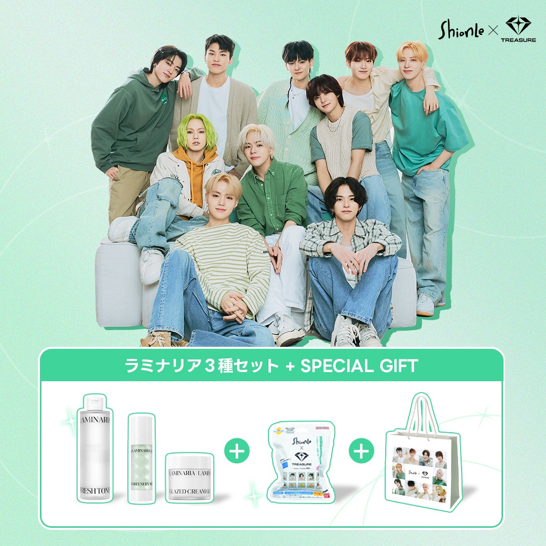 [ヨントン対象商品]ラミナリア３種(トナー+セラム+クリーム) / 【TREASURE特典付：びっくらたまご3個+NEWショッパー＋セルフィーフォトカード3SET (計6枚)】