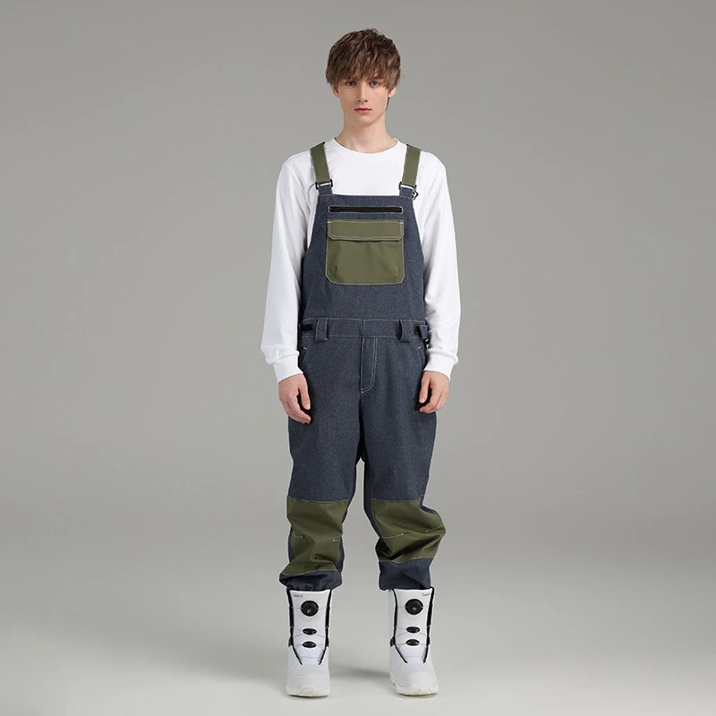 スノーボードウェア つなぎ メンズ レディース デニム スノボウェア ワンピース オールインワン スノーウェア スキーウェア スノボーウェア スキー 韓国風 防風 防水 防雪 防寒 耐摩擦 男女兼用