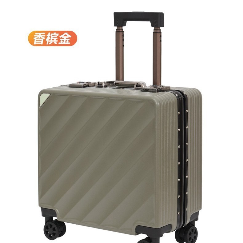 アルミフレームスーツケース 男女兼用 18インチ 搭乗用トロリースーツケース レトロ 20 小型モデル 軽量 ミニ パスワードボックス