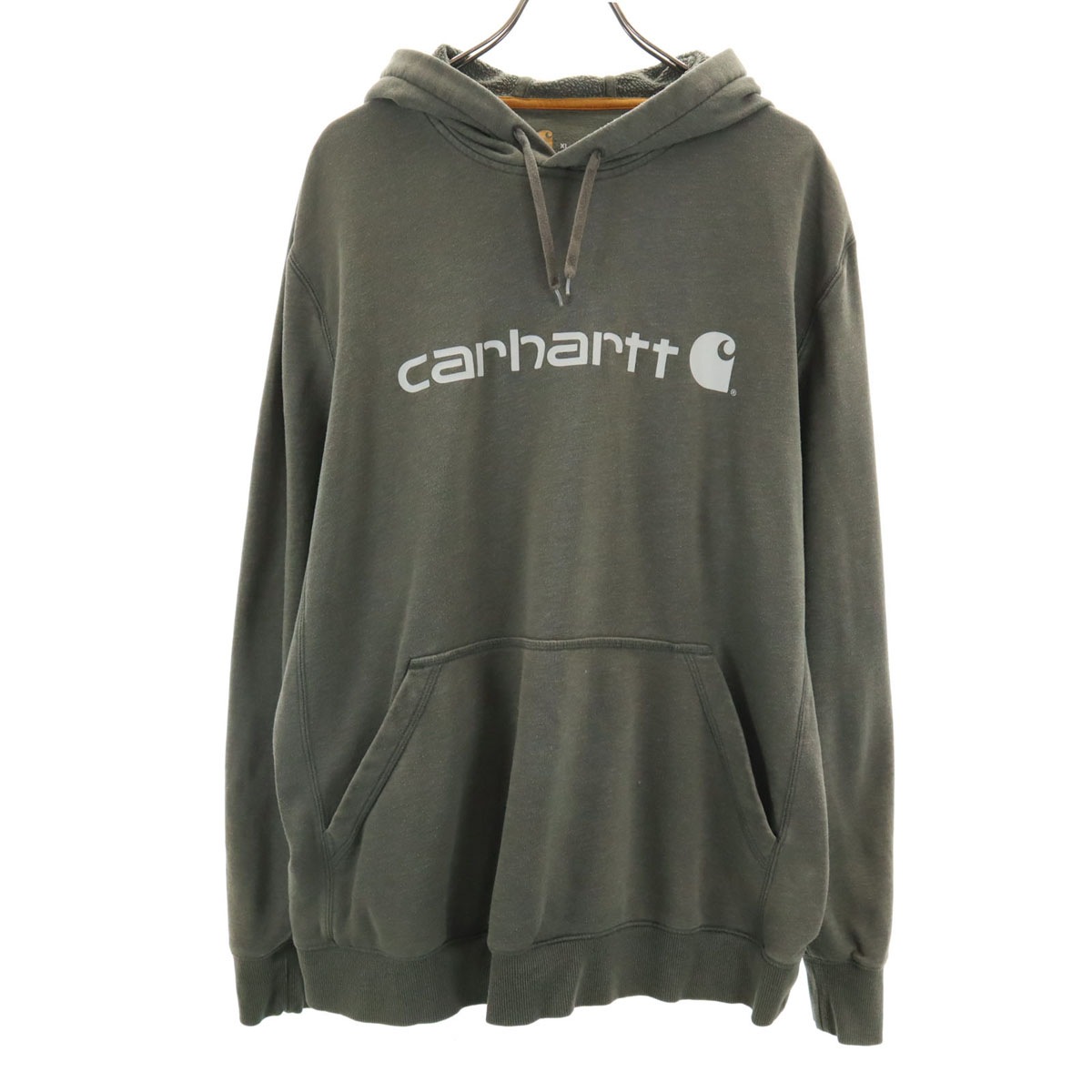 103873 長袖 スウェットパーカー XL カーキ メンズ 古着