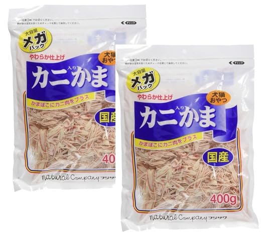 フジサワ 猫用おやつ カニ入りかま メガパック 400グラム×2個 (セット)