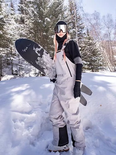 韓国風 ファッション スノーボードウェア つなぎ オールインワン ビブパンツ スキーウェア スノボウェア 男女兼用 耐水15000mm 長ズボン ロングパンツ 切り替え