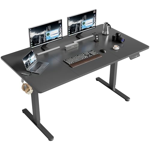 電動昇降デスク 幅160cm USB充電 高さメモリー機能付き