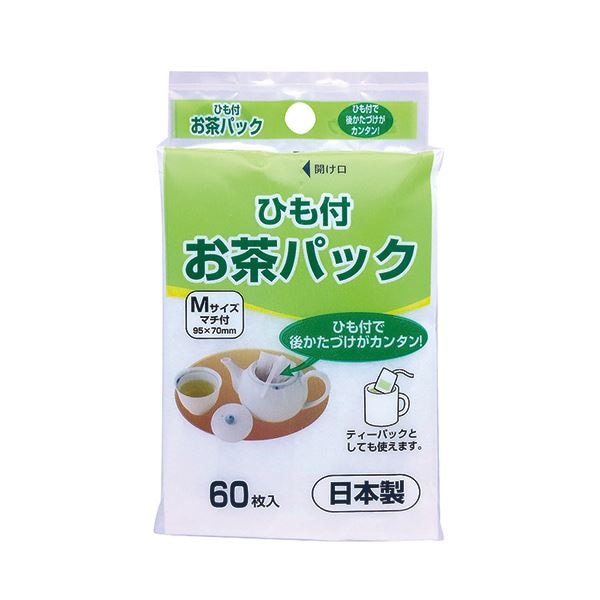 （まとめ） アートナップ お茶パック （ひも付） 1パック（60枚） [x30セット]