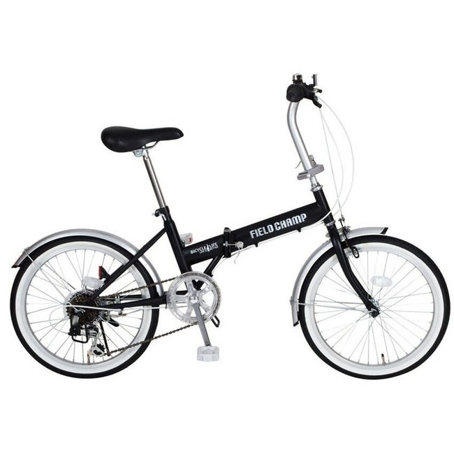 自転車 ミムゴ MG-FCP206L シマノ製変速ギア付折畳自転車 20インチ折畳み自転車 ブラック