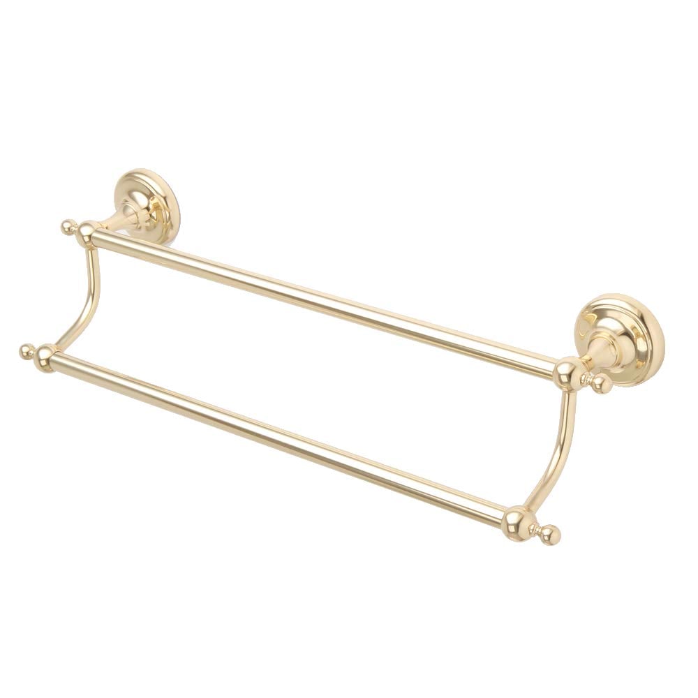 (DTB-FEMI-65-PB) (YBB182-PB) 真鍮製 ダブルタオルバー ハンガー タオル2枚掛け 金色 ゴールド 5,905円