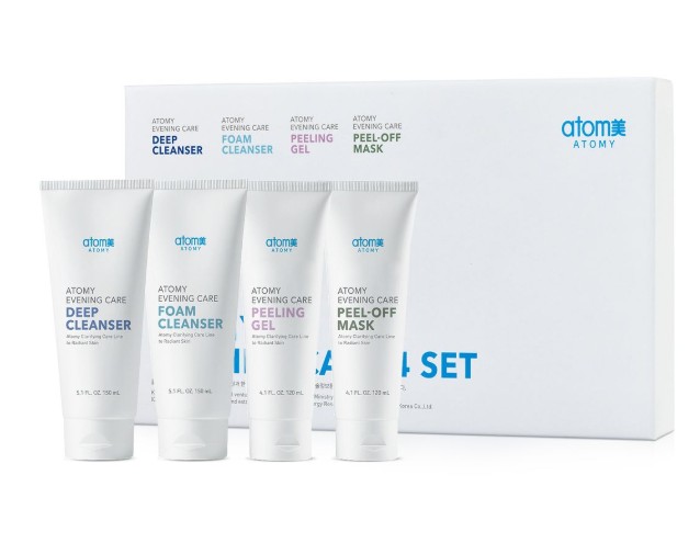 韓国公式 イブニングケア(4種セット) フェイシャルクレンジングフォーム/ディープクレンジング/ピーリングジェル/フィールオフパック