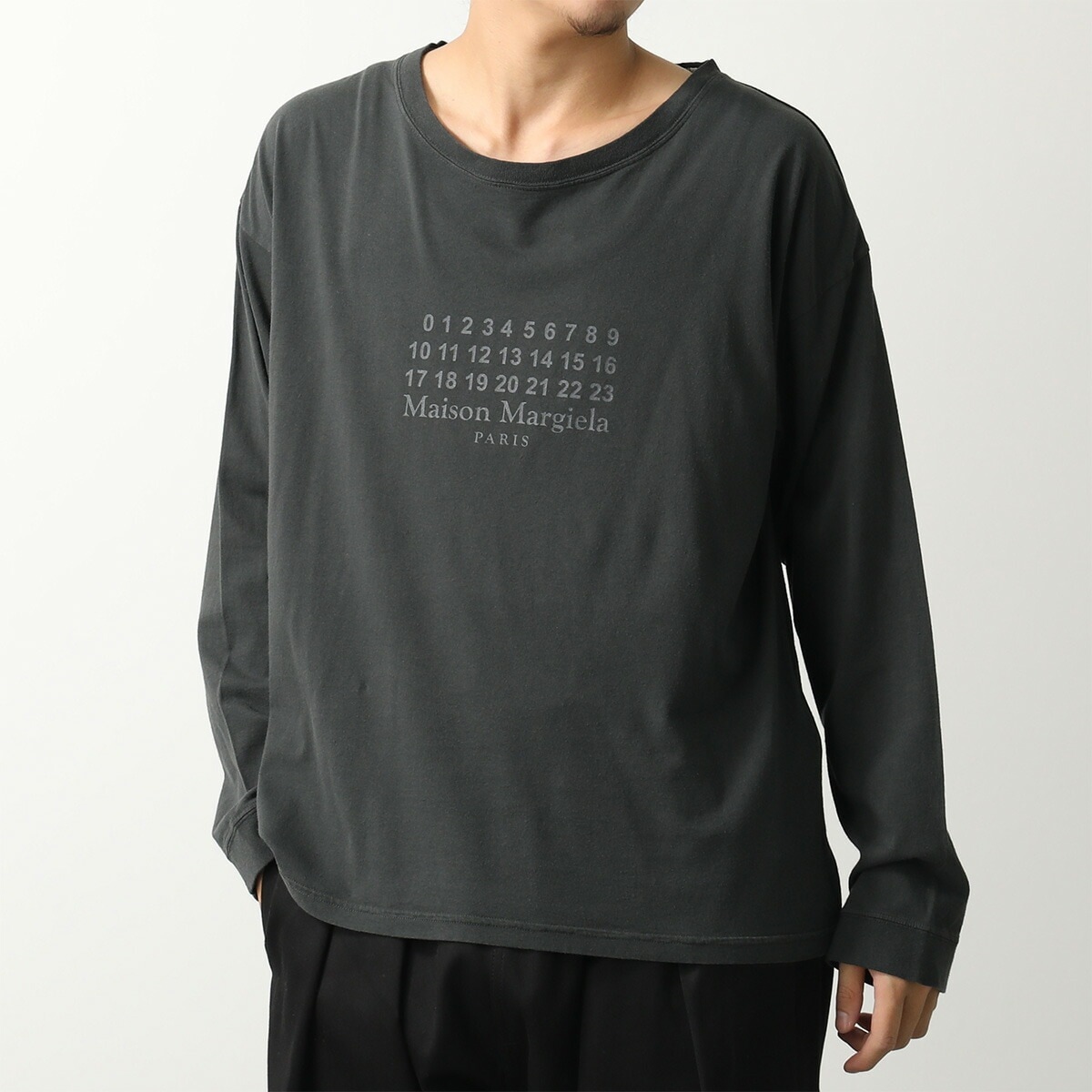 MAISON MARGIELA メゾンマルジェラ 長袖 カットソー S50GC0715 S24575 メンズ カレンダータグ ロゴ 4ステッチ S50GC0715S24575969