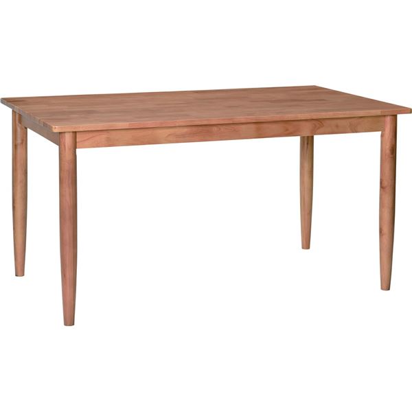 ダイニングテーブル 135cm幅 ラバーウッド材 4人掛け用 ナチュラル [組立品]