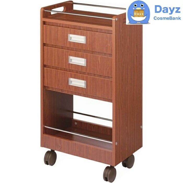 C-342 ワームス 引き出しワゴン ウォールナット キャスター付き  サロンボックスワゴン  メーカー直送品 納期要確認 / キャンセル返品不可商品  RB 23,760円