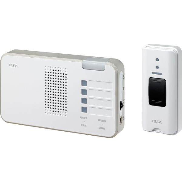 ワイヤレスチャイム 4チャンネル受信器 ランプ付 防雨ボタン送信器 セット / EWSシリーズ EWS-S5230