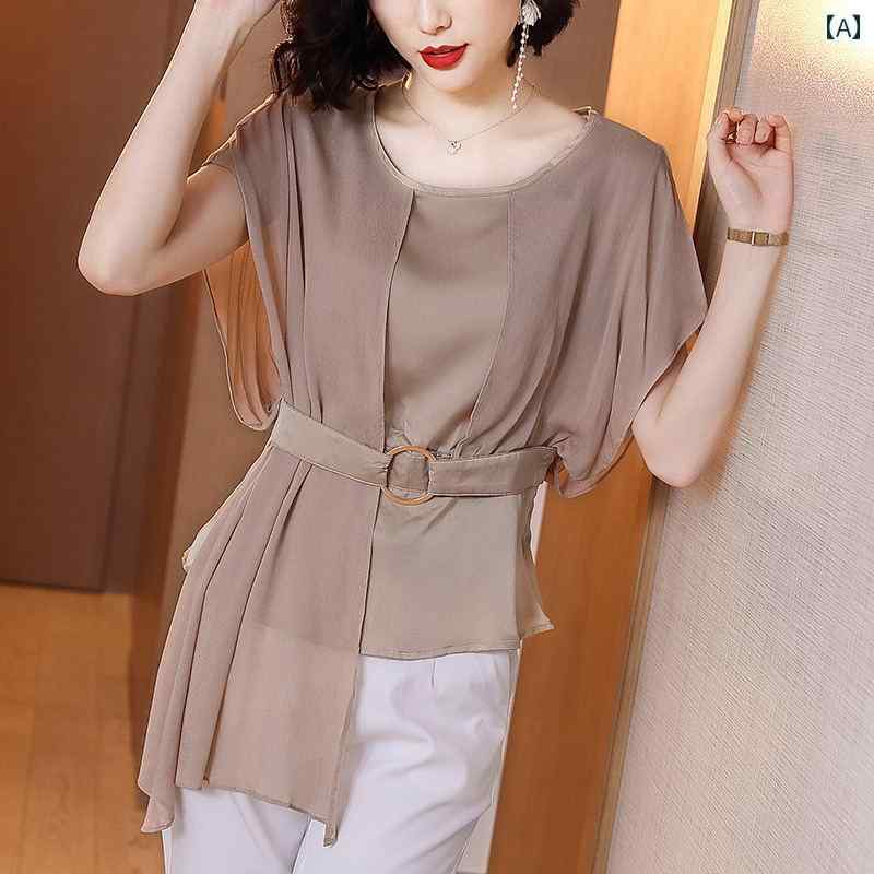 レディース シャツ ブラウス オーバーシャツ 夏 アーバン ノーブル スタイリッシュ ショッピング オフィス 学校行事 快適コーデ 婦人