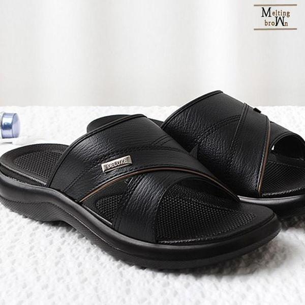 メンズスリッパ レザー スリッパ メンズ オフィス スリッパ F07