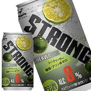 神戸居留地 ストロングチューハイ シークァーサーゼロ 350ml缶48本［24本2箱］［賞味期限：3ヶ月以上］［送料無料］
