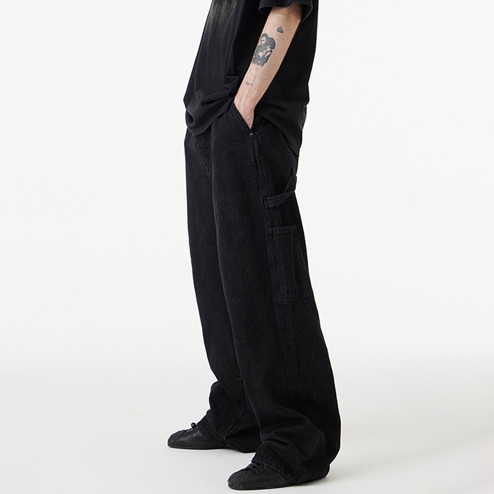 Carpenter Wide Denim Pants_Black 5,532円