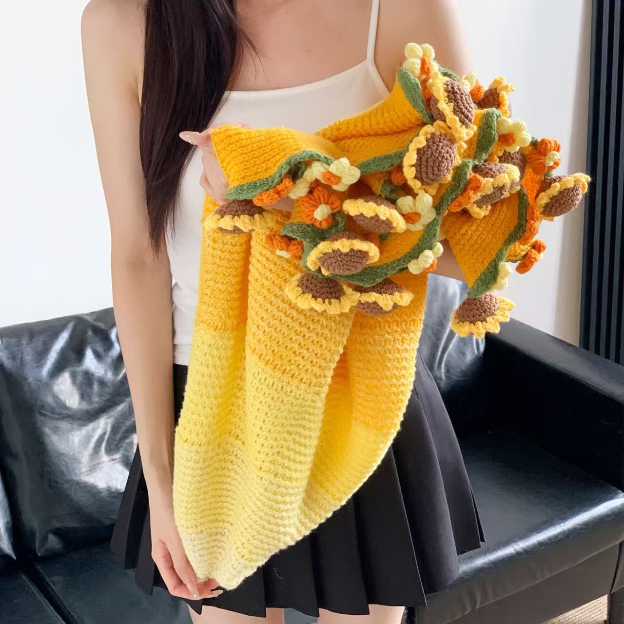完成品のバラの花束ブランケットひまわりのギフトブランケット花束付きブランケット