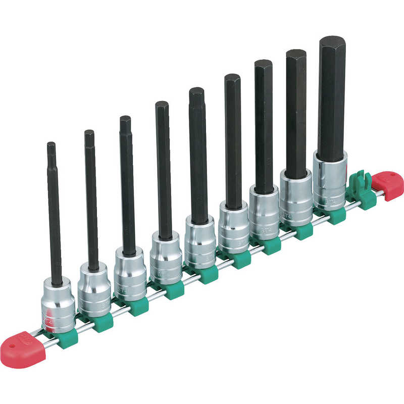 京都機械工具　12.7sq.ロングヘキサゴンビットソケットセット[9コ組]　TBT4L09H