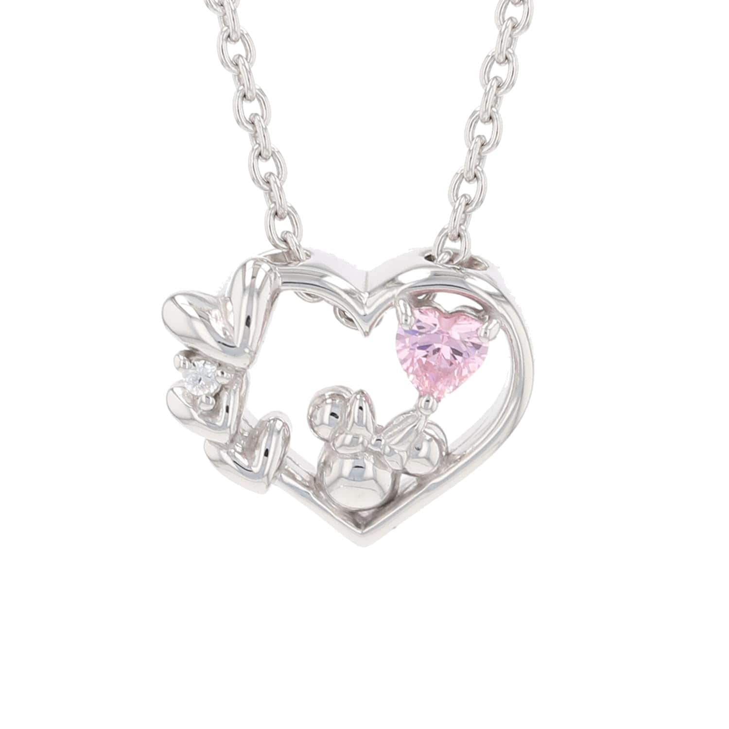 [ディズニー]Disney ミニー シルバー ペンダント ネックレス ロジウムメッキ キュービックジルコニア(VPCDS20141)