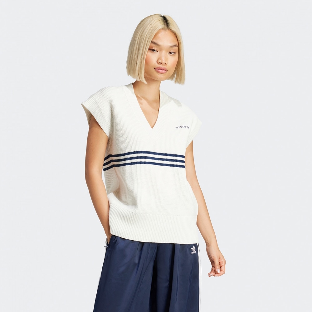 アディダス 3S ニットベスト JJ3486-O ホワイト