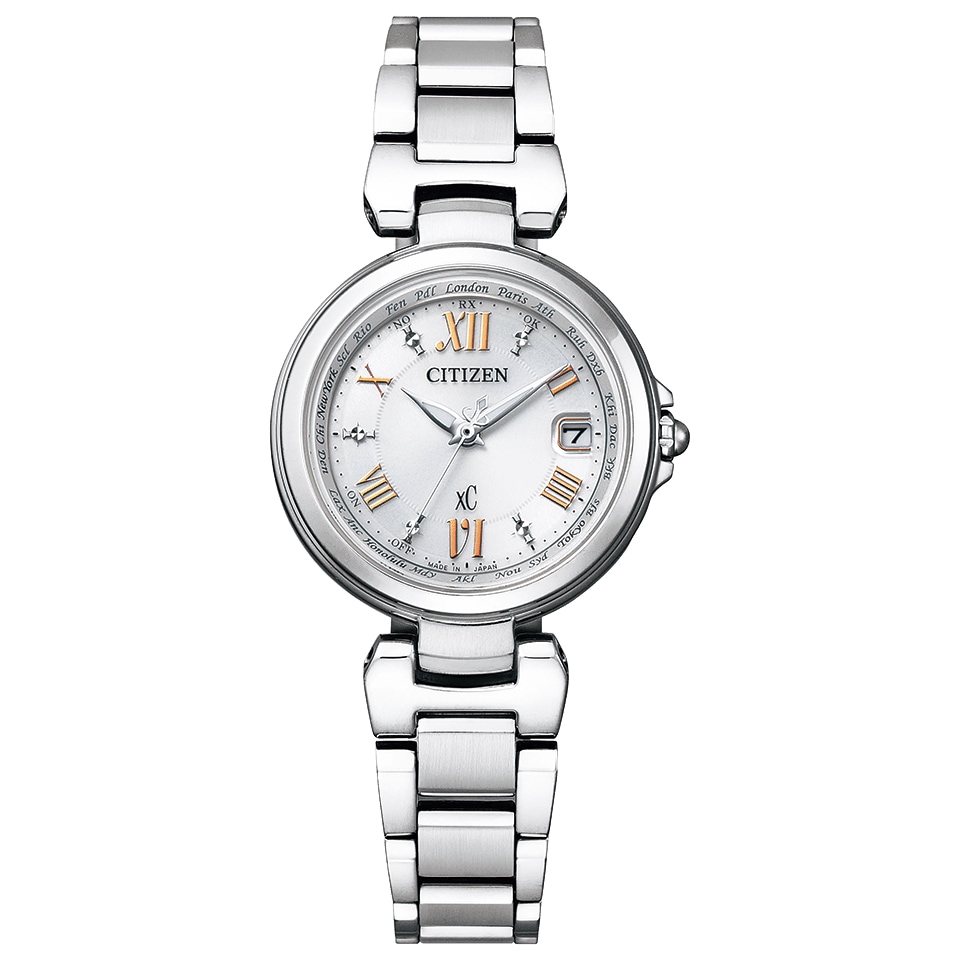 xC(クロスシー) HAPPY FLIGHTシリーズ EC1030-50A エコ・ドライブ電波時計 多局受信型 針表示式