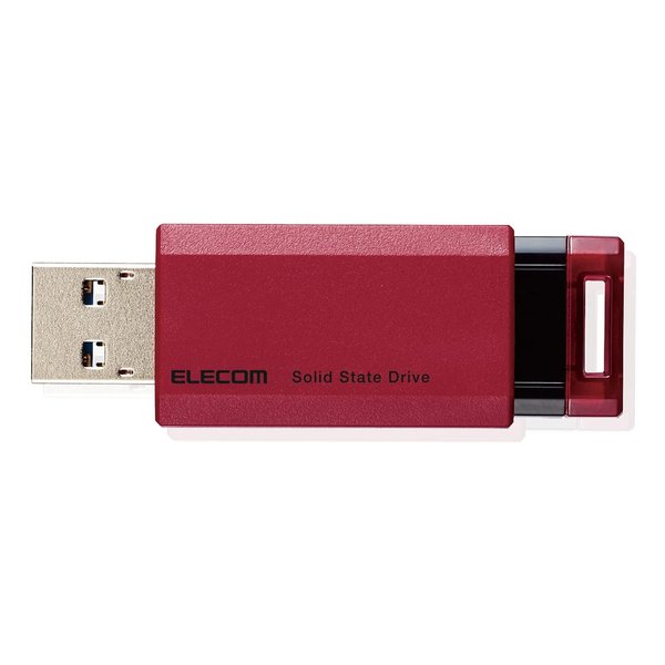 外付けSSD ノック式 USB-A接続 PS5/PS4 録画対応 レッド ESD-EPK0500GRD