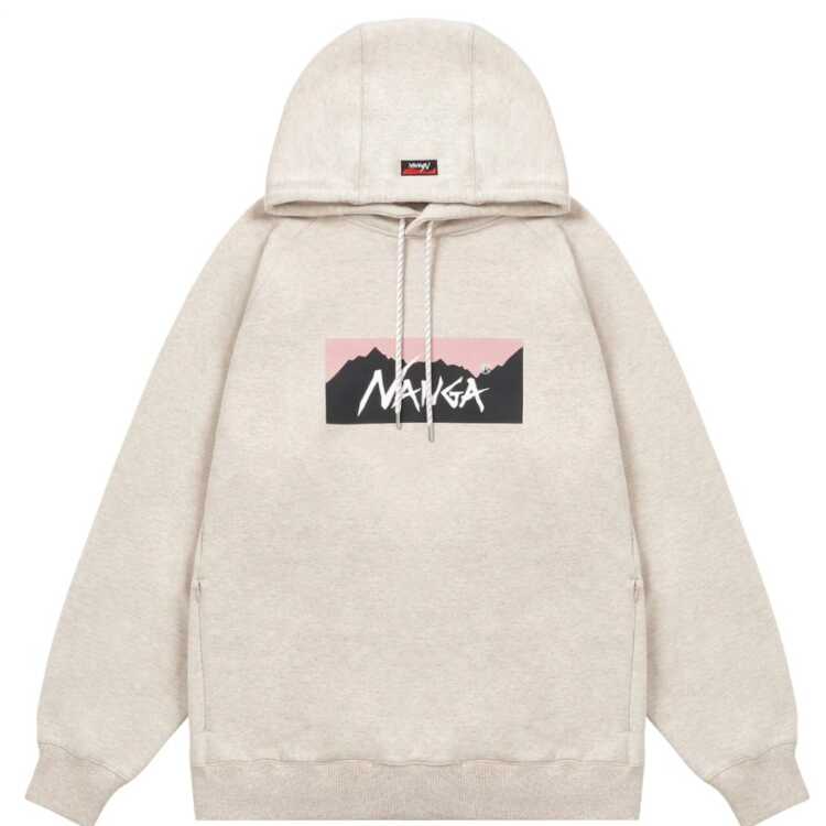 エコハイブリッドボックスロゴスウェットフーディー(メンズ) L オートミール×ピンク #N0000124-OATMEALPINK 11,729円