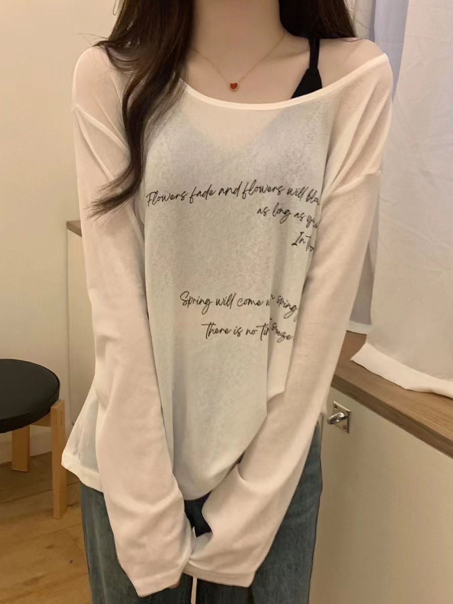 人气 新作カーディガン 2点セット 日焼け止め 長袖 新作OL 通勤 ゆったり トップス ブラウス キャミソール タンクトップ 46aa1272