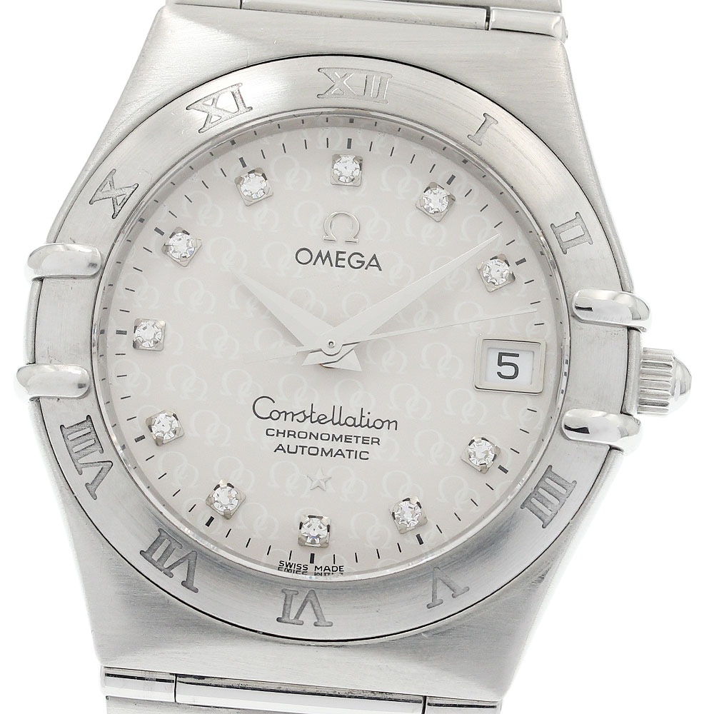 オメガ OMEGA 1504.35 コンステレーション 50周年 デイト 11Pダイヤ 自動巻き メンズ 保証書付き_942585【中古】