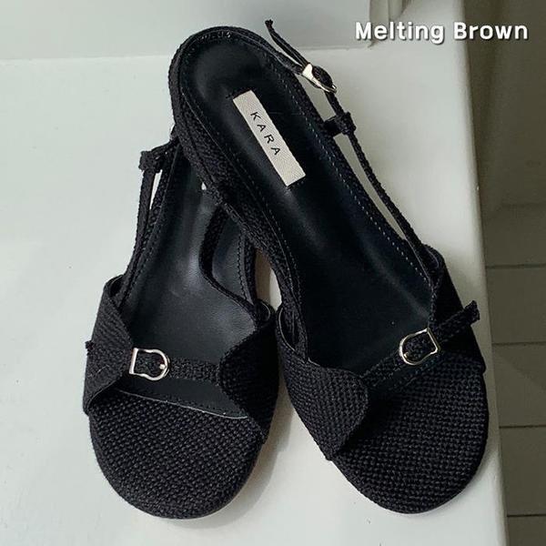 女性用夏サンダル ラタンサンダル K80