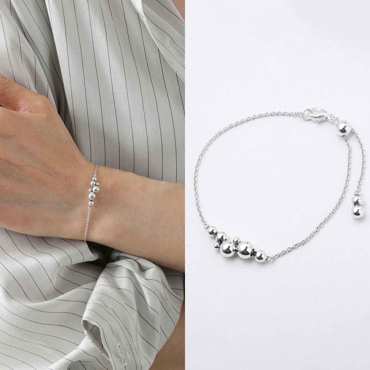 GEORG JENSEN ジョージ ジェンセン ブレスレット GRAPE CHAIN BRACELET 551L ムーンライト グレープ 20001205 レディース SILVER