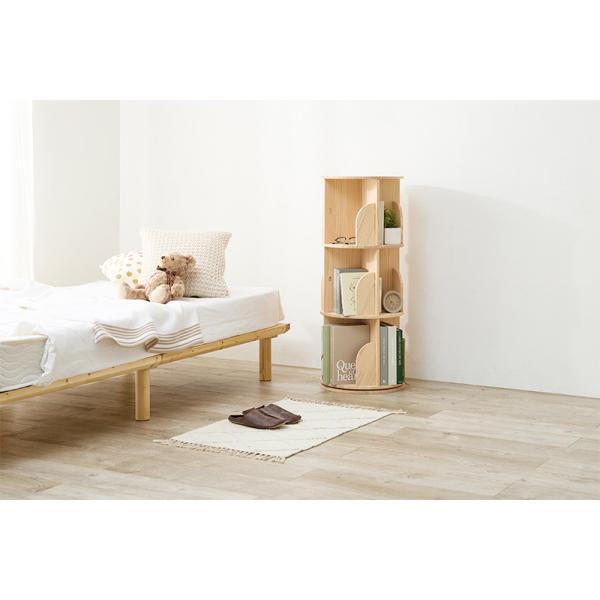 本棚 大容量 丸型 おしゃれ cdラック コミックラック 回転 漫画収納 ディスプレイラック 回転式本棚 棚 収納棚 スリム スライド