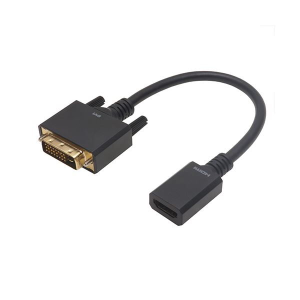 [5セット] ホーリック HDMI-DVI変換アダプタ 15cm HDMIメス-DVIオス HAFDV-700BBX5